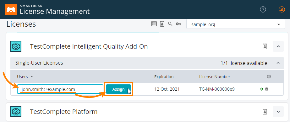 Assign Fixed User licenses