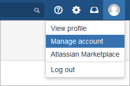 Bitbucket Server: Manage account