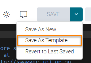 Save as Template