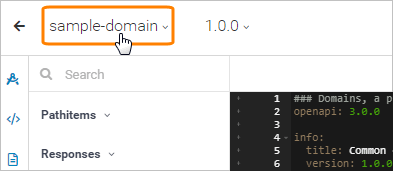 Opening the Domain Info panel