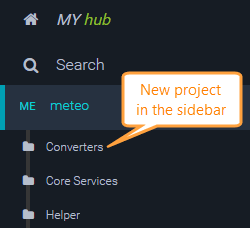 Projects in SwaggerHub sidebar