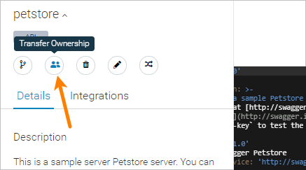 Transferring API ownership