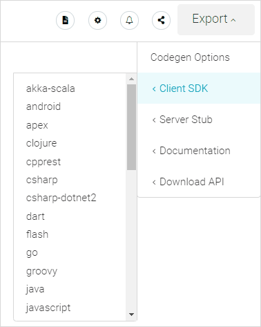 Generating a client SDK for an API