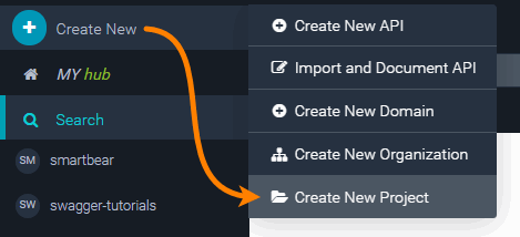 Creating a project in SwaggerHub