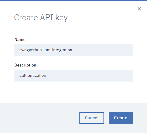 Create API key