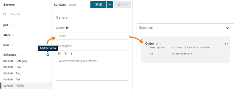 Adding schemas using Visual Editor