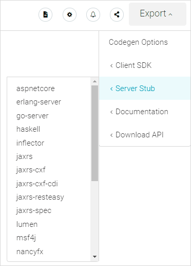 Generating an API server stub