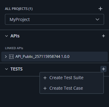 A screenshot of creating Test Cases and Test Suites.